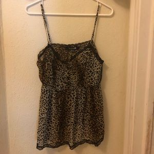 Cheetah babydoll top